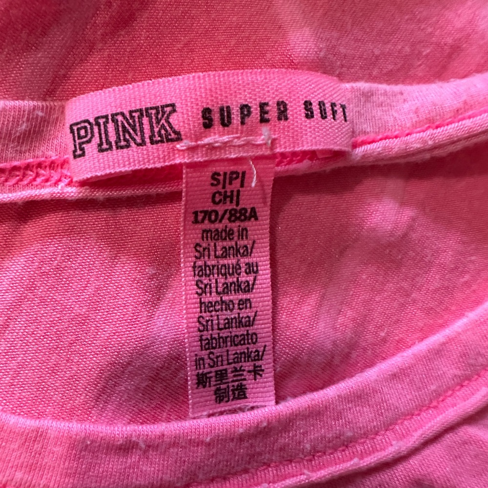 PINK Victoria's Secret Hot Pink Oversized Racerback Super Soft Tank Top Small S - Picture 13 of 15
